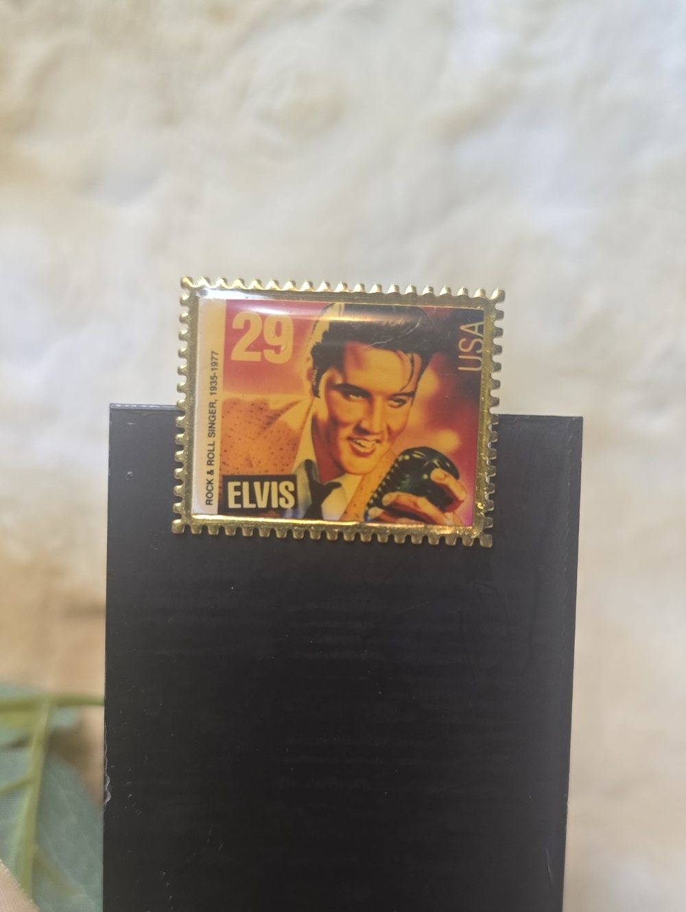 Vintage 1993 Elvis Presley 29 Cent USPS Postage Stamp Lapel Pin